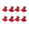 Melrose Set of 8 Assorted Pomegranate and Pear Christmas Picks 16"